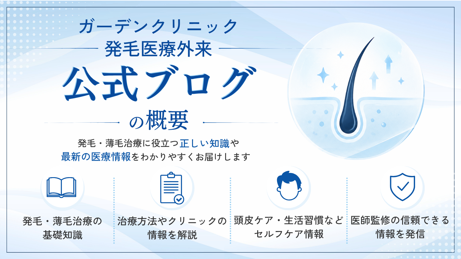 ガーデンクリニック発毛医療外来「公式ブログ」の概要