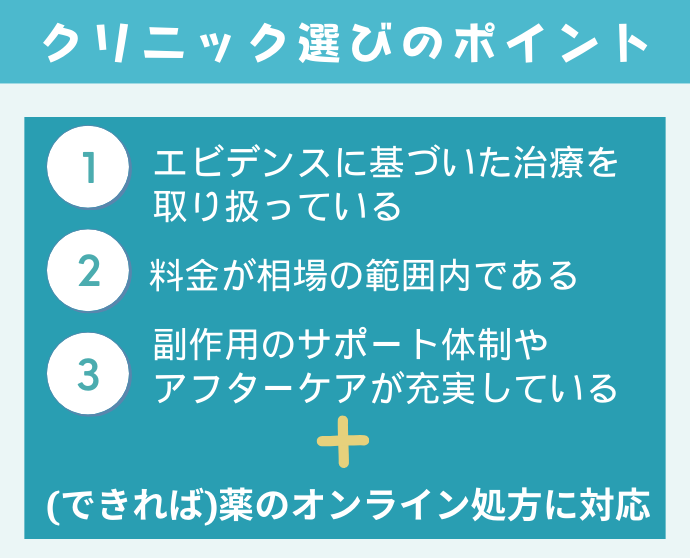 AGAクリニック選びのポイント