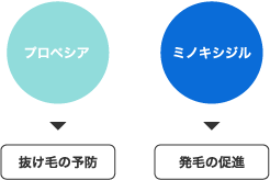 プロペシアとミノキシジルの違いとは