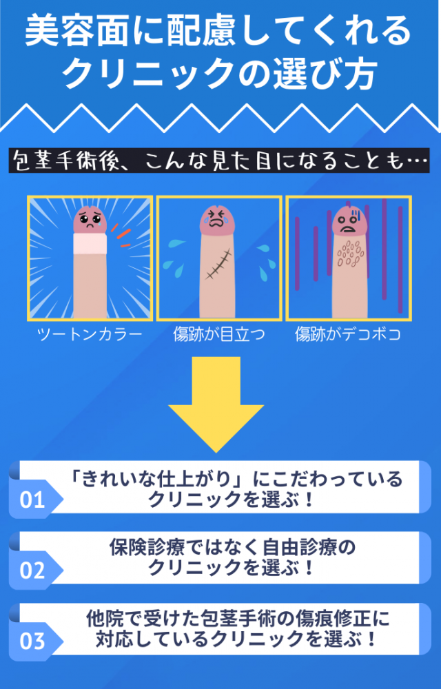 美容面に配慮した施術を受けられる