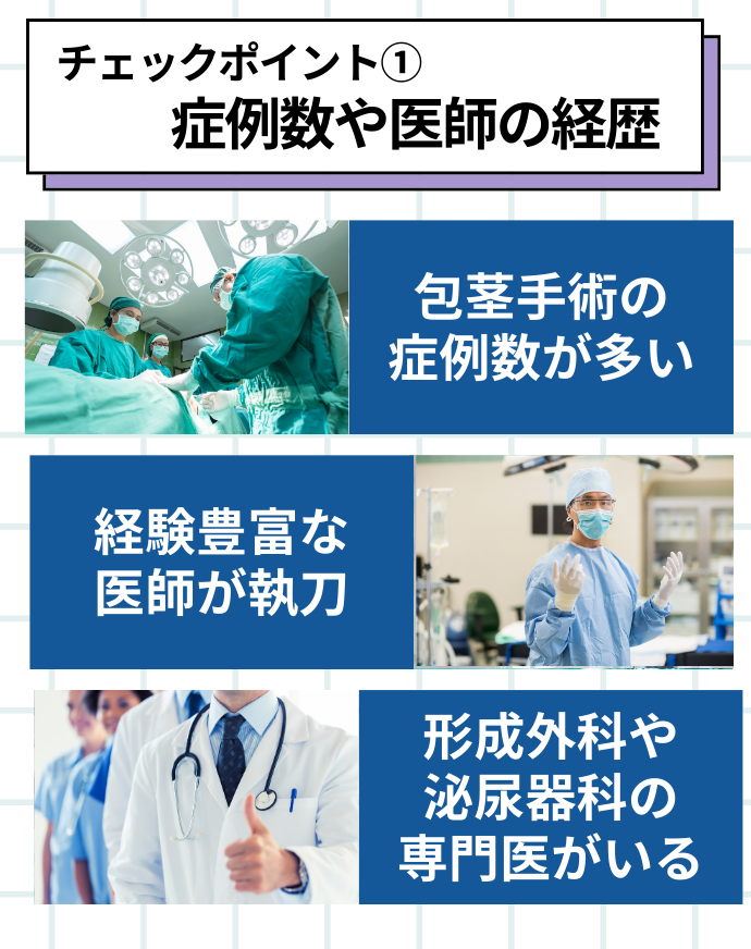 包茎手術の経験や医師の専門性をチェック