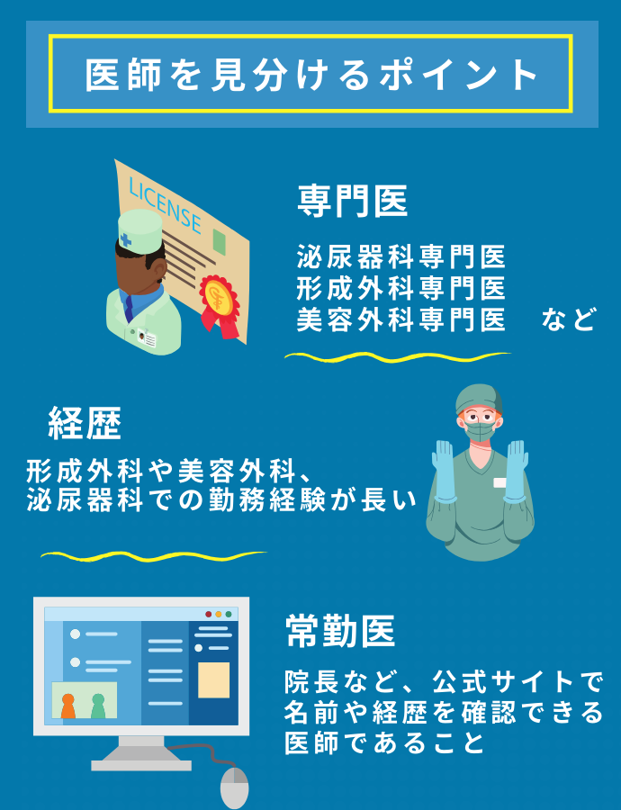 包茎手術の医師を見極めるポイント