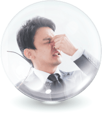 眼精疲労によるイメージ